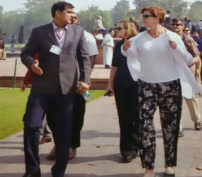 Ms. Lori Robinson - General of Air Force, USA with Tour Guide Shahnawaz Khan